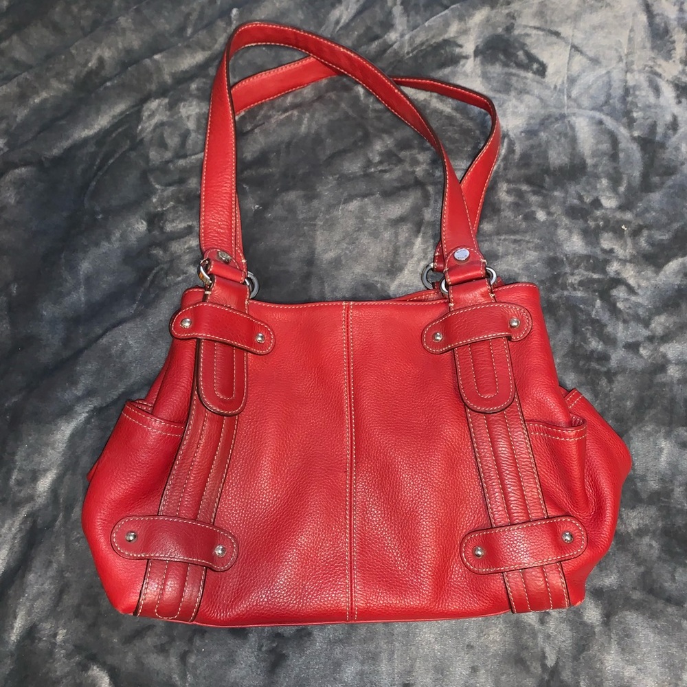 Tignanello Red Leather Purse